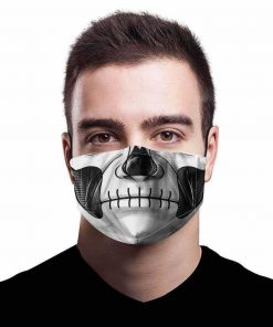 Cartoon Human Skull Skeleton Face Mask