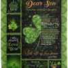 Dear Son More Than Anything In This World St Patrick’s Day Irish Fleece Blanket, Mink Sherpa Blanket