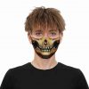 Funny Cartoon Human Skull - Skeleton Mouth Mask Unisex Anti-Dust Cotton Blend Reusable & Washable Face Mask