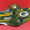 Green Bay Packers Face Mask Washable, Reusable