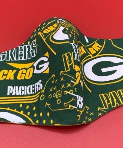 Green Bay Packers Face Mask Washable, Reusable