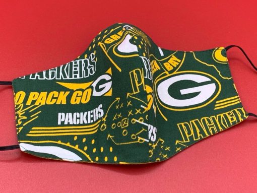 Green Bay Packers Face Mask Washable, Reusable