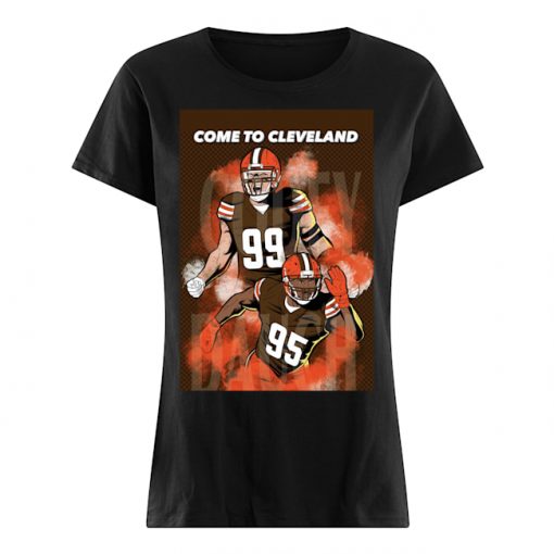 JJWatt Myles Garrett Come To Cleveland Browns T-Shirt