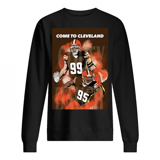 JJWatt Myles Garrett Come To Cleveland Browns T-Shirt