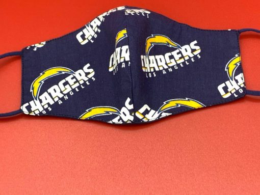 Los Angeles Chargers Face Mask Washable, Reusable