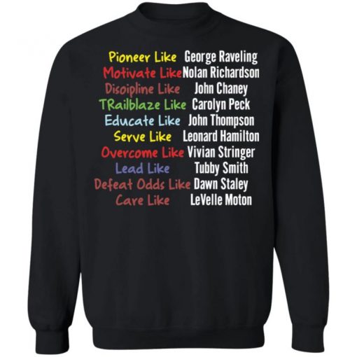 Pioneer Like George Raveling Motivate Like Nolan Richardson Shirt, Long Sleeve, Sweatshirt, Tank Top, Hoodie