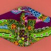 Purple Mask Floral Pattern Paisley FaceMask