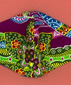 Purple Mask Floral Pattern Paisley FaceMask