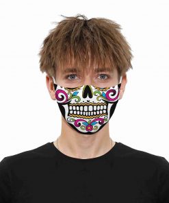 Sugar Skull Face Mask Washable, Reusable