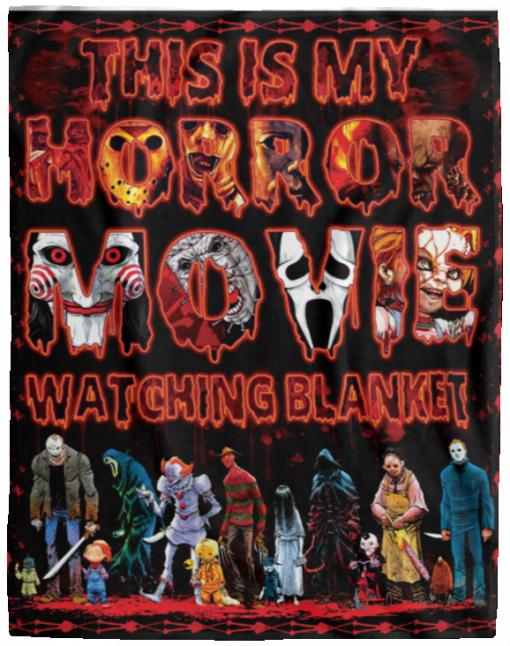 This Is My Horror Movie Watching Blanket, Halloween Fleece Blanket