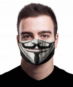 V for Vendetta Face Mask, Funny Washable Face Mask