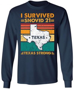 I Survived Snovid 21 Texas Strong Retro Vintage Style T-Shirt