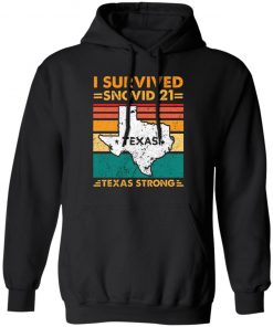 I Survived Snovid 21 Texas Strong Retro Vintage Style T-Shirt