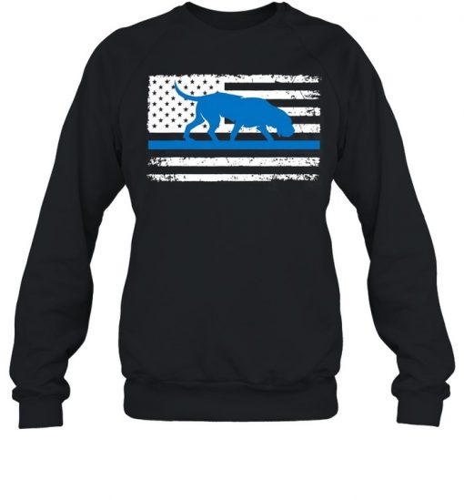 American Flag Bloodhound K9 Police Thin Blue Shirt, Long Sleeve, Sweatshirt, Tank Top, Hoodie