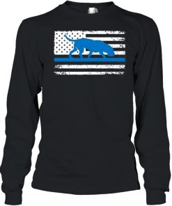 American Flag Bloodhound K9 Police Thin Blue Shirt, Long Sleeve, Sweatshirt, Tank Top, Hoodie