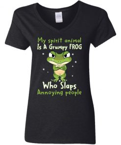 My spirit animal is a grumpy frog who slaps annoying people shirt