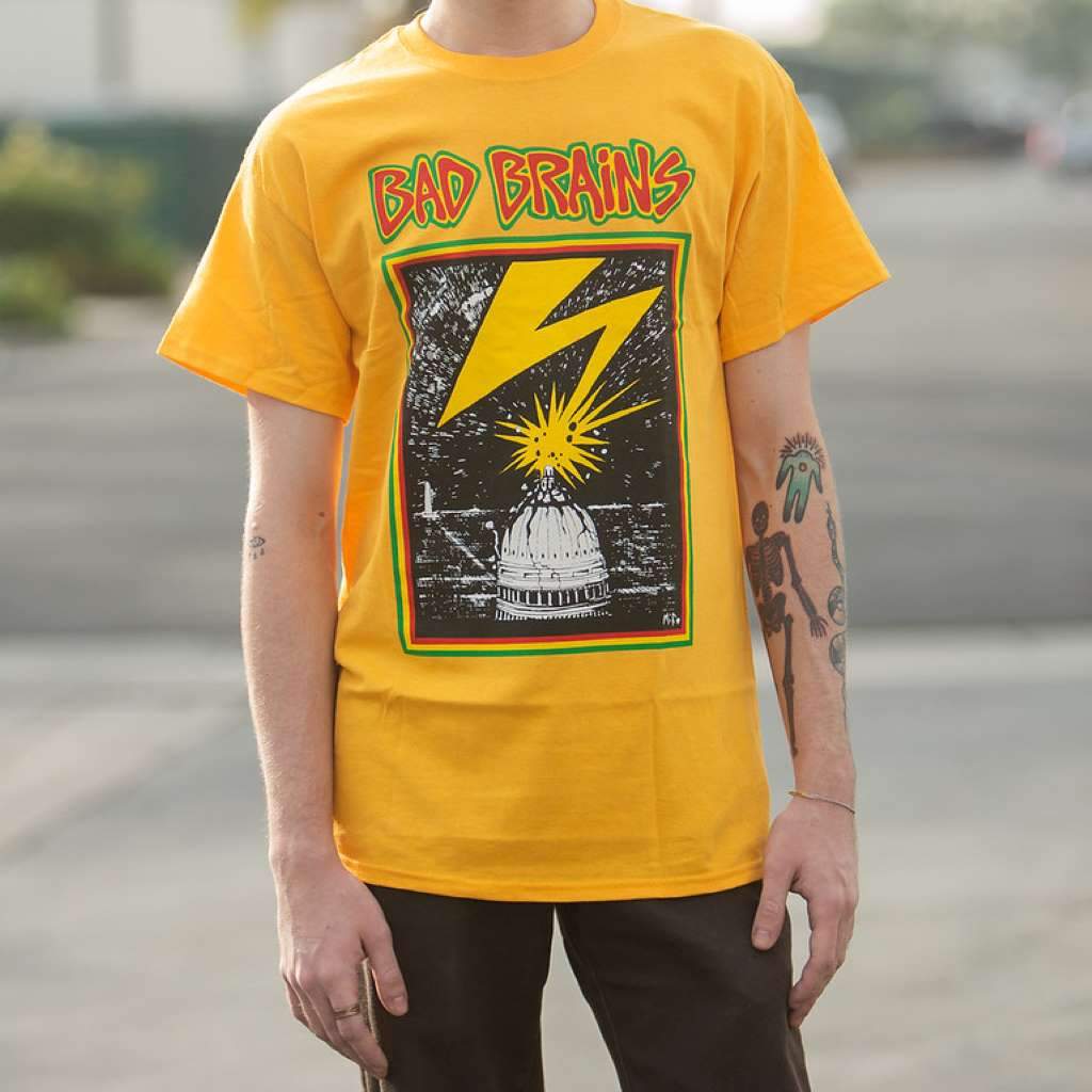BAD BRAINS - Capitol LOGO T-SHIRT yellow *** ALL SIZES AVAILABLE