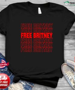 FREE BRITNEY red font T-shirt, long Sleeve, hoodie