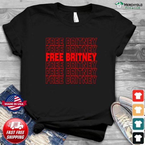 FREE BRITNEY red font T-shirt, long Sleeve, hoodie