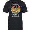 I Identify As Vaccinated Afro Counselor Vintage Retro T-shirt