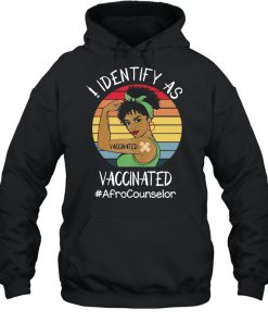 I Identify As Vaccinated Afro Counselor Vintage Retro T-shirt1