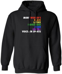 More Women’s Black Latinx Indigenous Asian Lgbtq Voices In Sports Shirt, long Sleeve, hoodie