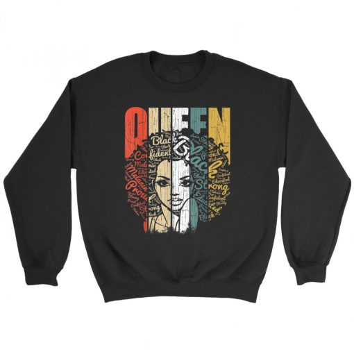 Retro African American Educate Strong Black Queen shirt, long Sleeve, hoodie