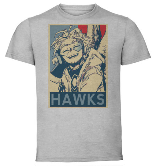 Maglietta-Grigia-Propaganda-My-Hero-Academia-Hawks-Variant T-shirt, long Sleeve, hoodie