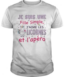 Unicorn Je Suis Une Fille Simple Jaime Les Licornes Et Lapro Shirt1