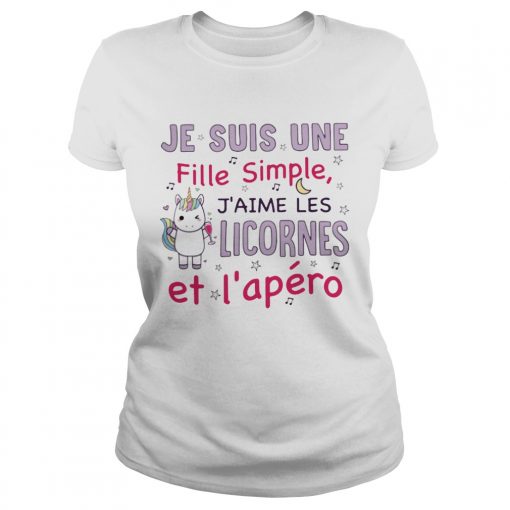 Unicorn Je Suis Une Fille Simple Jaime Les Licornes Et Lapro Shirt