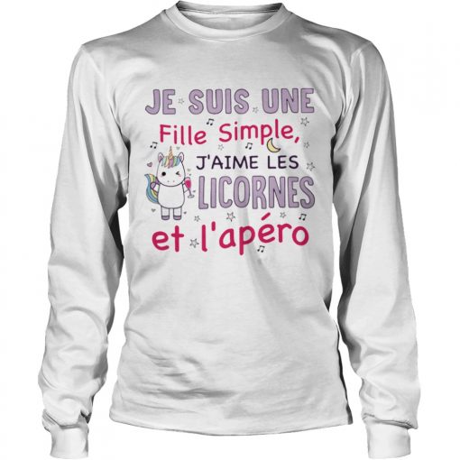 Unicorn Je Suis Une Fille Simple Jaime Les Licornes Et Lapro Shirt1