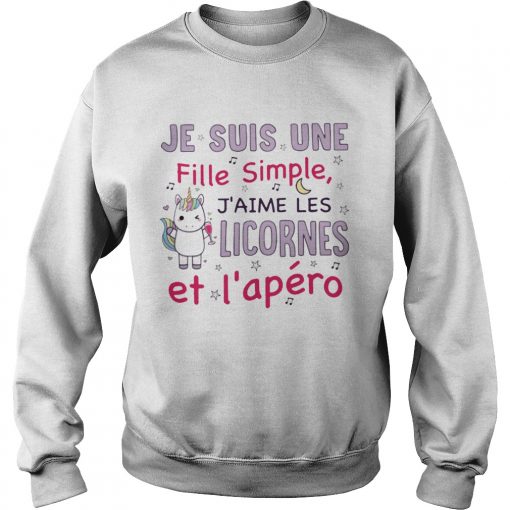 Unicorn Je Suis Une Fille Simple Jaime Les Licornes Et Lapro Shirt1