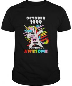 Unicorn October 1999 20 years of being awesome shirt