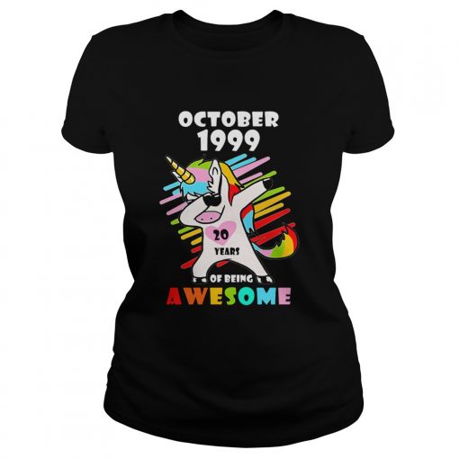 Unicorn October 1999 20 years of being awesome shirt