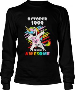 Unicorn October 1999 20 years of being awesome shirt