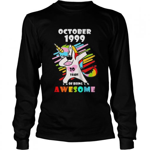 Unicorn October 1999 20 years of being awesome shirt