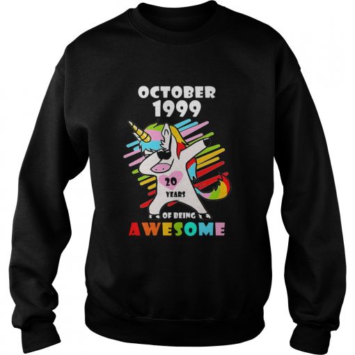 Unicorn October 1999 20 years of being awesome shirt