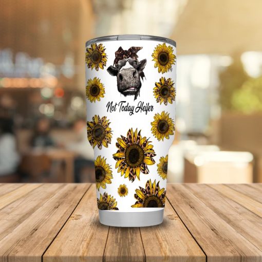 Not Today Heifer Leopard steel Tumbler 20oz 30oz