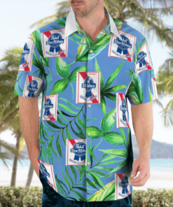 Pabst Blue Ribbon Beer Hawaiian Shirts, Beach Short