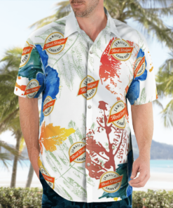 Red Stripe Beer Hawaiian Shirts, Beach Short