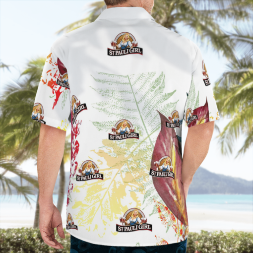 We are proud to introduce the St Pauli Girl Beer Hawaiian shirt, featuring a colorful print of tropical Flamingos and palm trees, as well as one of our favorite beer brands front and center. › St Pauli Girl Beer Hawaiian shirts, beach short are available at Bumwear.com. "St. Pauli Girl: Für eine This novelty shirt features "St Pauli Girl Beer" in Hawaiian on the front and on the back, "Honolulu" in comic sans font contains a picture of a girl holding a beer If you're looking for a shirt to go with your beach shorts, then this is the one! St. Pauli Girl beer brings fun and relaxation to the islands, as well as beautiful beaches and sunshine! This Hawaiian design showcases the classic logo of St. Pauli Girl beer in bright colors on a background of palm trees and surfboards. The Box Package Includes: St. Pauli Girl Hawaiian shirt, Beach shorts, 2 pairs of palm leaf sunglasses, Extra large chest Hawaiian shirt and Beach Shorts, and a 6 pack can cooler with extra cans of St. Pauli Girl beer. Come experience the tropics in one of our special Box Packages. These are made with style in mind. Over 20-years in the making, we teamed up with our friends at St Pauli Girl beer to create this unique line of shirts. Wear the traditional Hawaiian attire in a new way with this casual short sleeved shirt. A true St. Pauli Girl, who loves beer, Hawaiian shirts, and freedom. Don't be fooled by imitations, show your support of classic German culture with authentic Shirts from St. Pauli Girl.