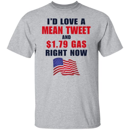 I’d love a mean tweet and $1.79 gas right now shirt