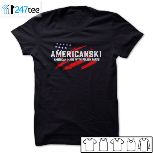 Americanski American Made With Polish Parts T-shirt