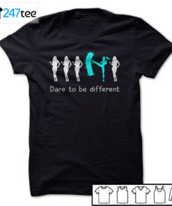 Kickboxing dare to be lady different T-shirt