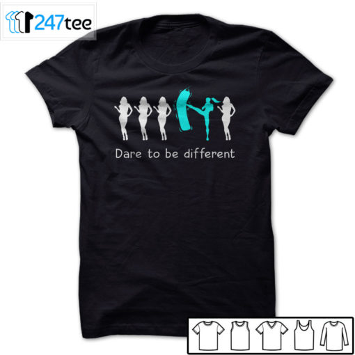 Kickboxing dare to be lady different T-shirt