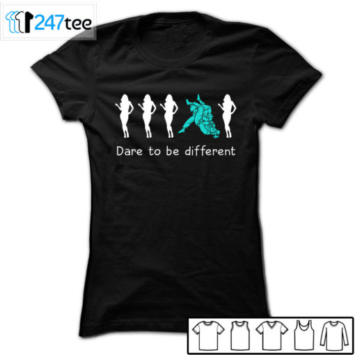 Jiu jitsu dare to be lady different T-shirt