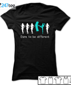 Kickboxing dare to be lady different T-shirt