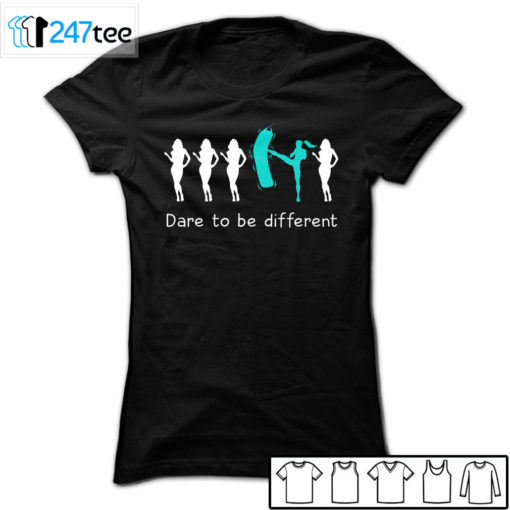 Kickboxing dare to be lady different T-shirt