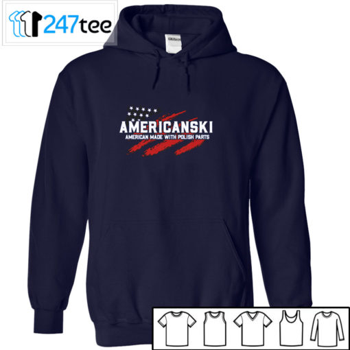 Americanski American Made With Polish Parts T-shirt