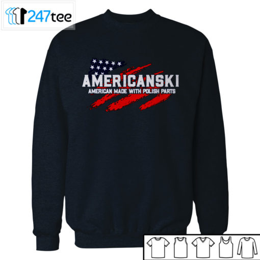 Americanski American Made With Polish Parts T-shirt